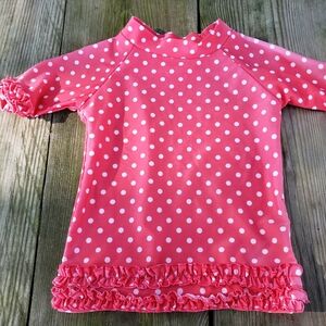 Ruffle butts infant rashguard shirt